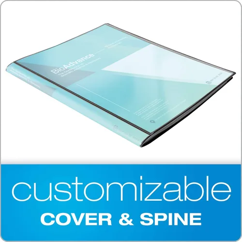 Vista 2 de Cardinal showfile Display Book con cubierta de Custom Pocket 85x 11inch Hoja Tamaño 12fundas negro 50132cb