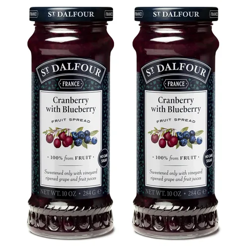 Vista 32 de St. Dalfour Untable de fruta de frambuesa negra, 10 onzas, 100% de frutas, sin ingredientes artificiales, sin OMG, sin azúcar de caña, todo natural