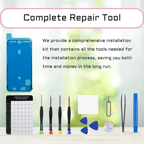 Vista 6 de Para iPhone 12 Dual SIM Card Reader Flex Cable con Negro y Plata SIM Doble Ranura Bandeja Soporte Adaptador Reemplazo con Herramienta de Reparación