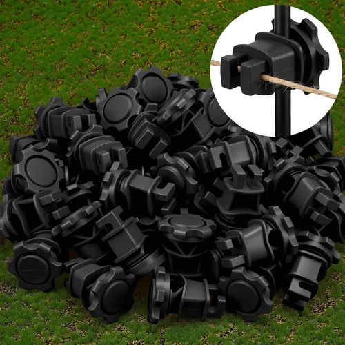Vista 7 de Frienda 100 Pcs Electric Fence Wire Insulators Screw Round Post Insulator Fence Wire Holding Insulator Post Clips Insulators for Farm Garden Pet