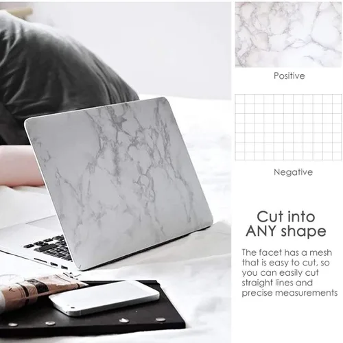 Vista 4 de Papel tapiz de mármol gris granito/blanco, película de vinilo autoadhesivo para gabinetes de cocina, encimeras, muebles, renovado, despegar y pegar