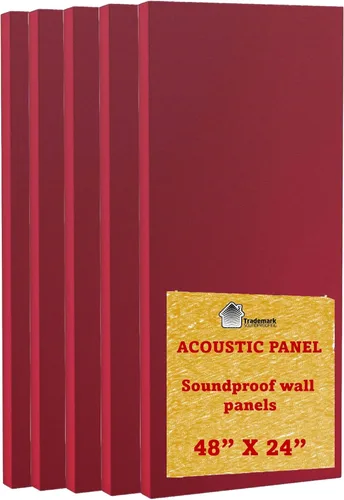 Vista 7 de Paneles de pared insonorizados, paneles acústicos, paneles de amortiguación de sonido, paneles ecológicos de fibra de vidrio acústica a prueba