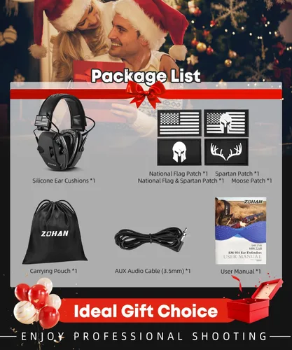 Vista 7 de ZOHAN Electronic Shooting Earmuffs, Hearing Protection Shooters, NRR 23dB Noise Reduction Gun Range Ear Protection Headphones