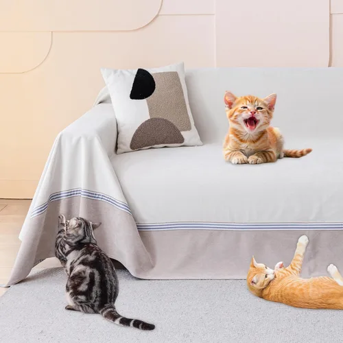 Vista 31 de Protector de muebles contra arañazos para gatos, antideslizante, impermeable, para mantener alejados a los gatos, protectores de sofá aptos