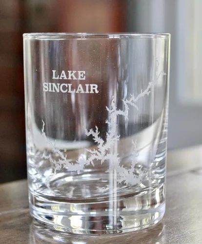 Vista 2 de Lake Sinclair - Juego de 2 vasos con grabado láser