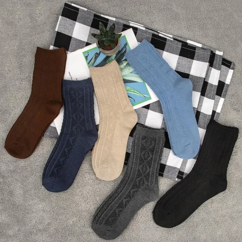 Vista 4 de Justay 6 pares de calcetines de punto suave para mujer, calcetines cómodos de algodón para mujer, regalos