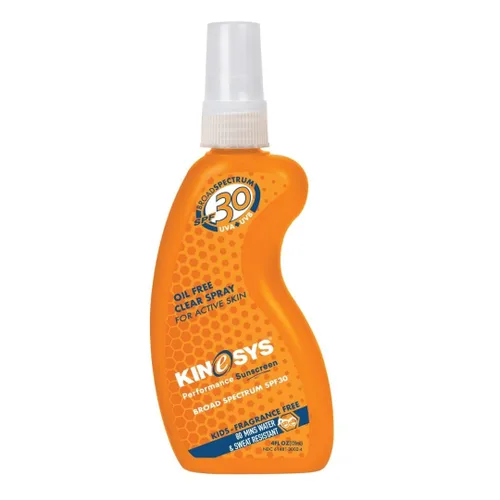 Vista 13 de KINeSYS Protector solar en aerosol transparente sin fragancia para pieles sensibles, SPF 50, hipoalergénico, protección UVA-UVB de amplio espectro