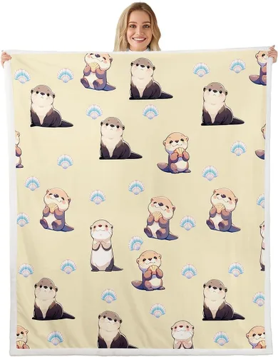 Vista 14 de Cartoon Animal Throw Flannel Blanket,Giraffe Zebra Lion Elephant Fleece Throw Blanket for Home Decor Sofa Couch,Pink Romantic Fleece Blanket,40"x50