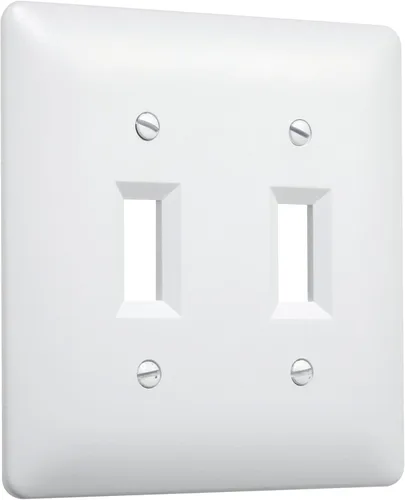 Vista 14 de TayMac 4000W Placa de pared para interruptor de palanca única, pintada, blanca, 1 banda