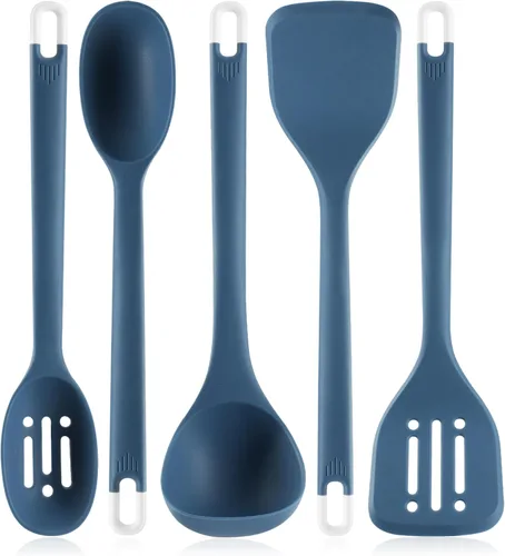 Vista 8 de Juego de utensilios de cocina de silicona: MOACC gadgets de cocina largos de 13 pulgadas resistentes al calor, accesorios de cocina de goma