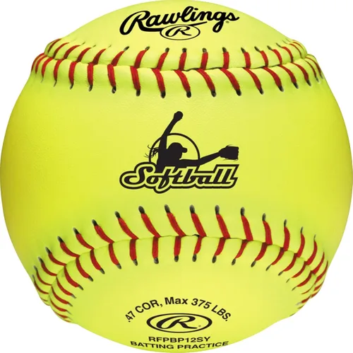 Vista 3 de Rawlings Pelotas de sóftbol para práctica de bateo Opciones de 11" y 12" Opciones de 6 y 12
