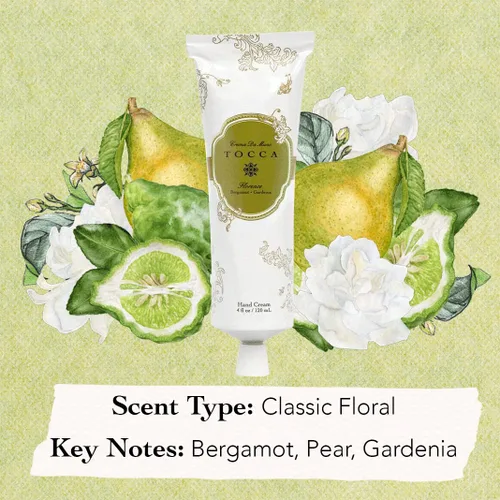 Vista 7 de Tocca Eau de Parfum (1.7 fl oz) y Crema de Manos (4.1 fl oz) en Florencia - Bergamota, Pomelo, Pera Verde, Gardenia y Manzana