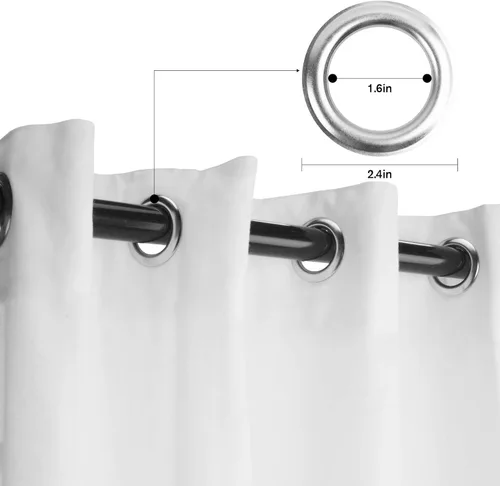 Vista 6 de Cortinas opacas para sala de estar, dormitorio, patrón geométrico moderno de mediados de siglo, paneles de cortina de ventana con ojales, cortinas