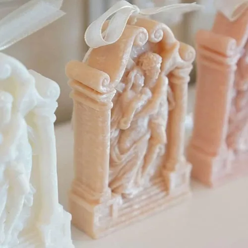 Vista 3 de Molde de vela de ángel para hacer velas, moldes de escultura de ángel en 3D, hermoso molde de fundición de resina de silicona, hecho a mano, molde