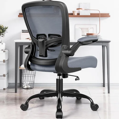 Vista 24 de FelixKing Silla de oficina, silla de escritorio ergonómica con altura ajustable y soporte lumbar, sillas giratorias, silla de computadora
