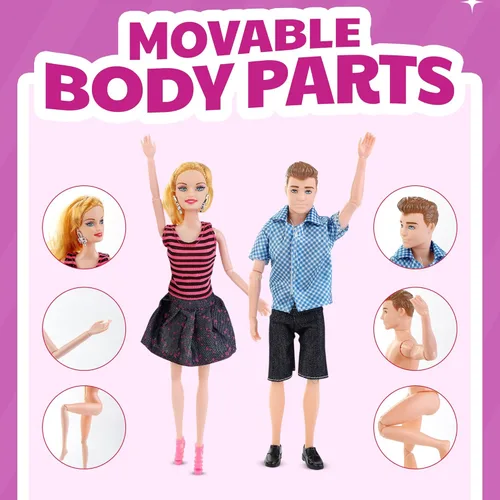 Vista 5 de Liberty Imports Coche convertible de tamaño muñeca para muñecas – Vehículo rosa de 2 plazas con ruedas rodantes, cinturones de seguridad con dos