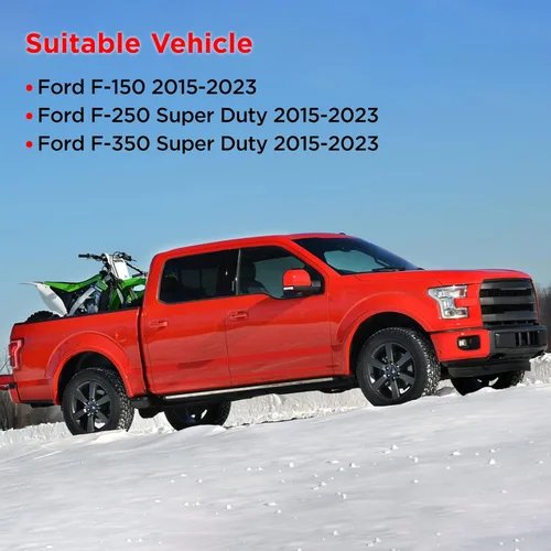 Vista 6 de SPEEDWOW Placa de soporte de carga para caja de camioneta compatible con F-150 2015-2023; compatible con F-250 Super Duty 2015-2023; compatible