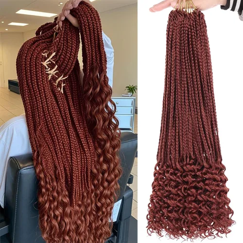 Vista 13 de Xtrend Paquete de 6 extensiones de cabello sintético de ganchillo de 10 pulgadas, sin nudos, sin nudos, 3 extensiones de cabello sintético bohemio