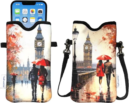 Vista 161 de Tainada Funda Estuche Bolsa de Neopreno para Teléfono para Hombres y Mujeres con Correa Cruzada/Cordón para el Cuello para iPhone 17/16/15 Pro Max