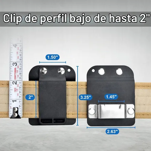 Vista 5 de Paquete de 2 DrillCatcher, Soporte para Taladro para Cinturón de Herramientas, Hasta Cinturón de 2", Clip de Taladro de Perfil Bajo de Respuesta