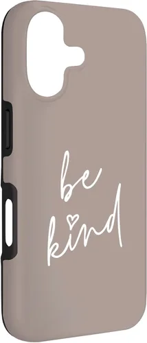 Vista 3 de Be Kind - Funda para iPhone 17, diseño de frase inspiradora positiva (marrón topo)