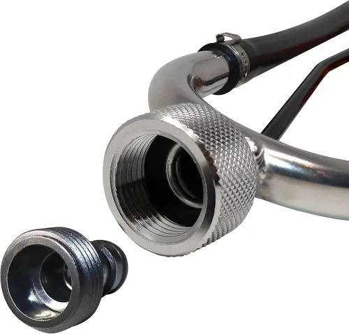 Vista 6 de Steel Dual Feed Muff Style Heavy Duty Steel Boat Motor Flusher Use for Antifreeze Winterization or Common Water Flush 5/8 Inch Standard Garden