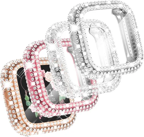 Vista 24 de CHANCHY Paquete de 10 fundas protectoras de pantalla compatibles con Fitbit Versa 2, funda protectora completa de TPU suave cubierta parachoques