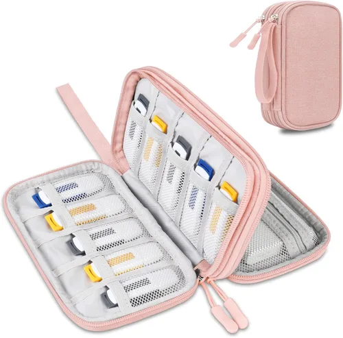 Vista 10 de Lacdo Estuche para unidad flash USB, organizador portátil de accesorios electrónicos para SanDisk/SamData/Samsung, memoria, USB, USB, USB, USB, USB