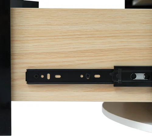 Vista 92 de Mesa auxiliar elevable, mesa auxiliar multifuncional con estantes abiertos, mesa de comedor moderna para sala de estar, oficina en casa (negro #004)