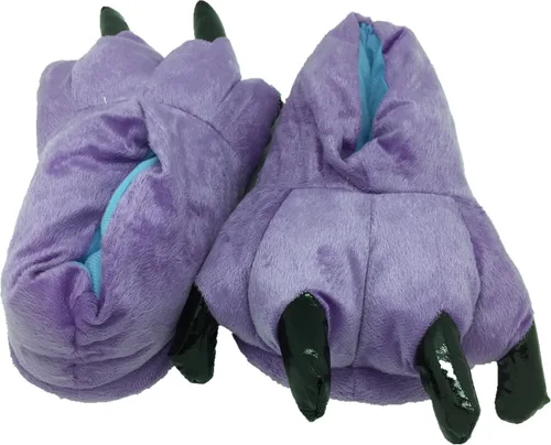Vista 51 de Zapatos de casa cálidos de felpa con pies de animales para disfraz
