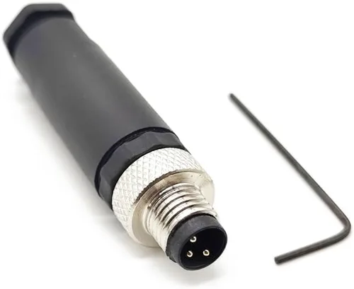 Vista 7 de 2 unids M8 3 Pin Macho Conector Macho, 0.315 in A Código Industrial Conector Circular Sin Blindaje Asamblea de Campo Cable Sensor 60V 4A AC/DC IP67