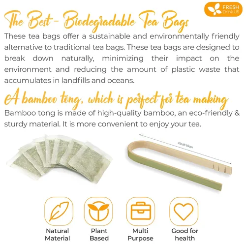 Vista 136 de FreshDrinkUS, 135 bolsas de té de jengibre y cúrcuma premium, ingredientes 100% naturales, mezcla hecha a mano de té de hierbas de cúrcuma