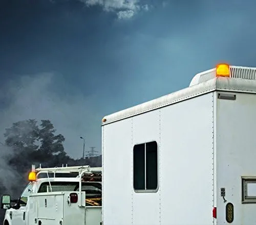 Vista 2 de HELLA H27111001 K-LED 50 Luz de advertencia de baliza de montaje fijo, 15 patrones intermitentesgiratorios, impermeable, 1224V, ámbar