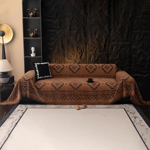 Vista 8 de VClife Fundas de sofá bohemio de felpilla para sofá seccional, fundas de sofá suaves y antideslizantes para sofá de 2 cojines, protector de muebles
