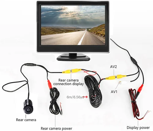 Vista 7 de 7 Inch High Definition Reverse Parking Monitor and Rearview Camera System for RV, Trailer, Truck, and Van, 170 Degree Wide Angle, IP68, Night