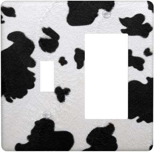 Vista 77 de Placa de interruptor de luz con estampado de leopardo de 1 banda, placa de pared basculante individual, placa decorativa eléctrica GFCI