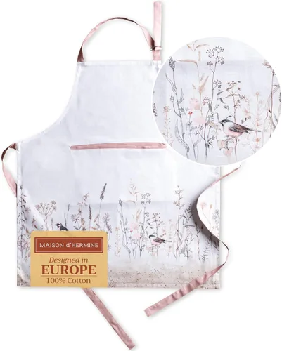 Vista 126 de Maison d' Hermine 100% Cotton Apron for women with Pocket Kitchen Chef Apron for Men Cooking Mothers Day Gifts