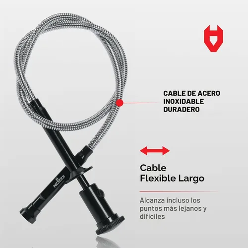 Vista 6 de NoCry Herramienta de recogida de garra magnética flexible con luz LED brillante - Herramienta de recogida magnética retráctil de 27.7 pulgadas