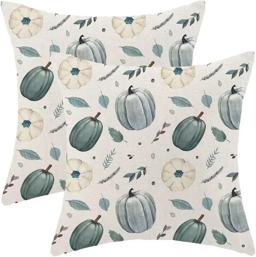 Vista 41 de BETGINY Juego de 2 fundas de almohada de verano costeras de 12 x 20 pulgadas, fundas cuadradas de algodón con temática de estrellas de mar y conchas