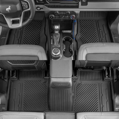 Vista 2 de Rongtaod Alfombrillas compatibles con Ford Bronco 2021-2025 2026 de 4 puertas, alfombrilla de carga, forro de carga, protector de asiento trasero