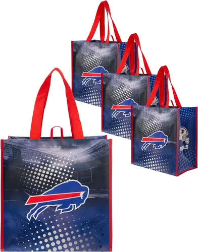 Vista 14 de FOCO - Bolsas de compras reutilizables con logotipo del equipo de la NFL unisex adulto, paquete de cuatro