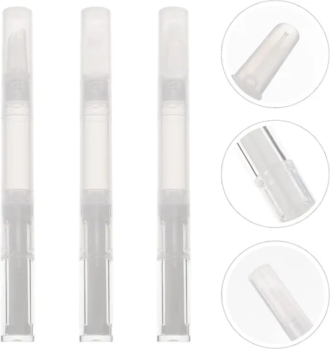 Vista 8 de 3 botellas vacías de brillo de labios de 0.1 fl oz (0.1 fl oz), recargable transparente, lápiz giratorio cosmético, aplicador de brillo de labios