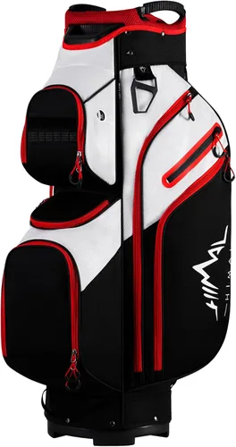Vista 12 de UNIHIMAL Bolsa para carrito de golf, con divisor organizador de 15 compartimentos en la parte superior con asas y cubierta contra la lluvia