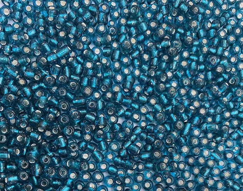 Vista 26 de Cuentas de vidrio checo verde aguamarina opaco. Tamaño: 6/0 1.41 oz / 1.4 oz (Aqua Opaque)