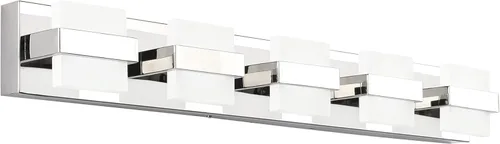 Vista 18 de SOLFART 6 luces ajustables negras para tocador de baño, modernas lámparas LED de tocador, accesorios de iluminación de baño para espejo de 41