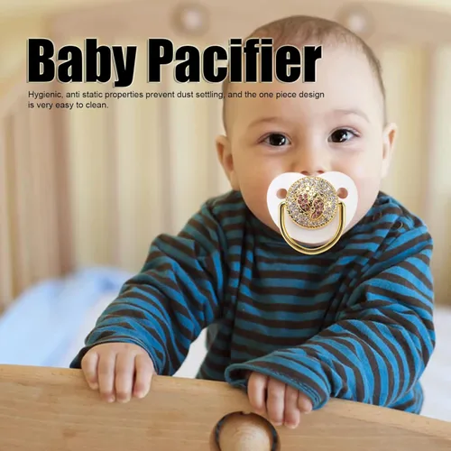 Vista 13 de Baby Pacifier, Baby Pacifier for 6 to 18 Months Baby Soft Touch Silicone Bling Baby Pacifier Anti Static Newborn Pacifiers for Home (Blue) Pacifiers