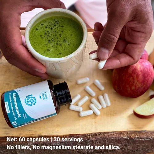 Vista 5 de Layer Origin Akkermansia muciniphila Probiótico, con Akkermansia Live + Pasteurizado y PureHMO Prebiótico, cepa validada, fórmula 4 en 1 actualizada