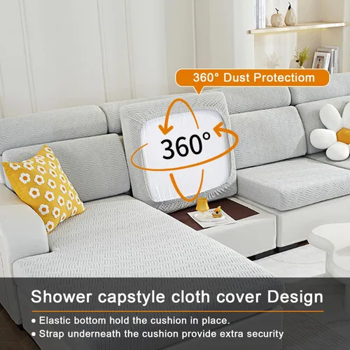 Vista 6 de Fundas de cojín para sofá, fundas de sofá mágicas, fundas lavables y elásticas para asientos seccionales y en forma de L, protectores de muebles