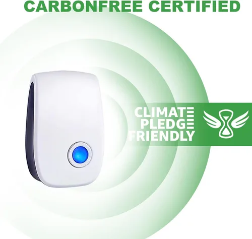 Vista 4 de Repelente ultrasónico de control de plagas, paquete de 6, repelente electrónico y ultrasónico para interiores, control de plagas para insectos