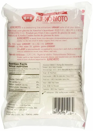 Vista 2 de Ajinomoto MSG en bolsa de plástico Umami Condimento 16.01 oz, 1 libra, 16 onzas (paquete de 1)